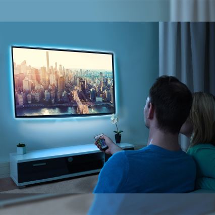 Brilo - LED RGBW dimmbarer Streifen für TV 3m LED/2,5W/USB + Fernbedienung