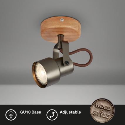 Brilo - LED-Spot TAHUN 1x GU10/5W/230V braun