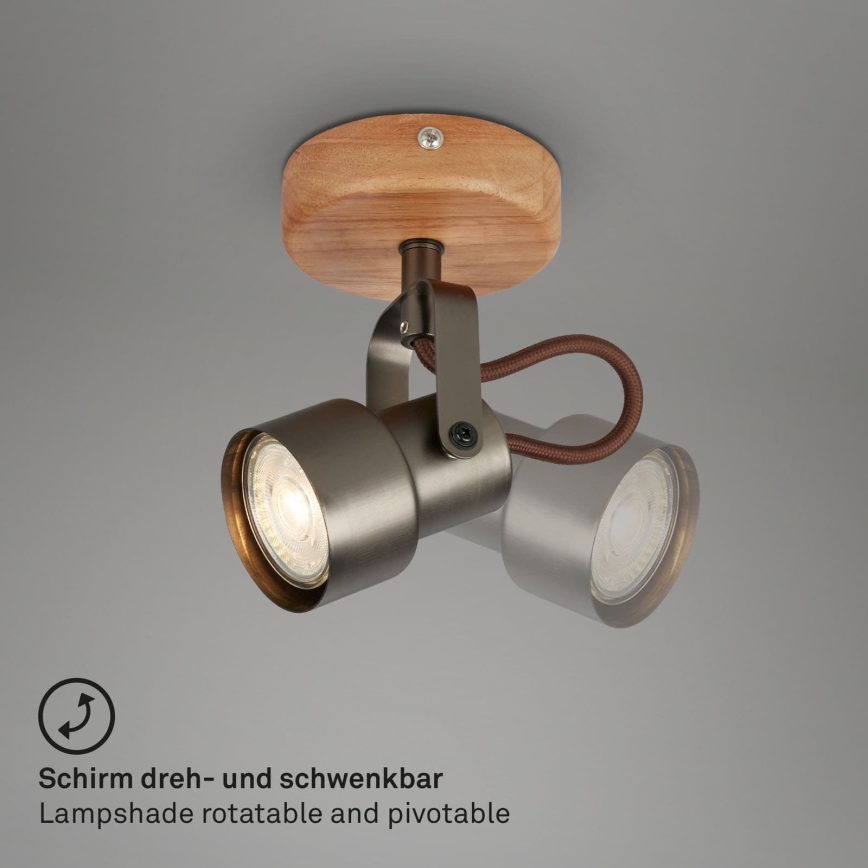 Brilo - LED-Spot TAHUN 1x GU10/5W/230V braun