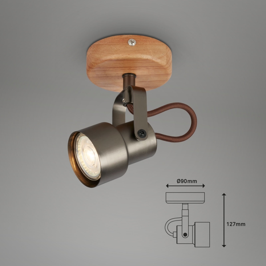 Brilo - LED-Spot TAHUN 1x GU10/5W/230V braun