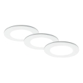 Brilo - SET 3x LED-Einbauleuchte für Badezimmer LED/4W/230V IP44 3000/4000K weiß