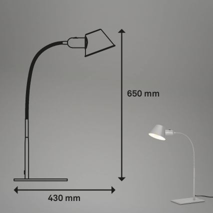 Brilo - Tischlampe 1xE27/10W/230V mattchrom