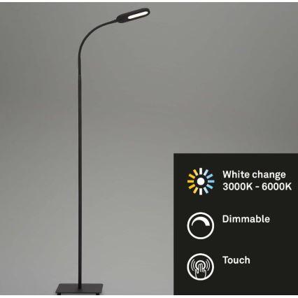 Briloner 1297-015 - LED dimmbare flexible Stehleuchte LED/6,6W/230V 3000K/4000K/6000K