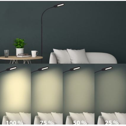 Briloner 1297-015 - LED dimmbare flexible Stehleuchte LED/6,6W/230V 3000K/4000K/6000K