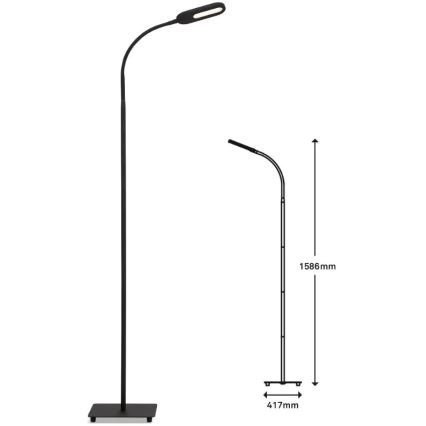 Briloner 1297-015 - LED dimmbare flexible Stehleuchte LED/6,6W/230V 3000K/4000K/6000K
