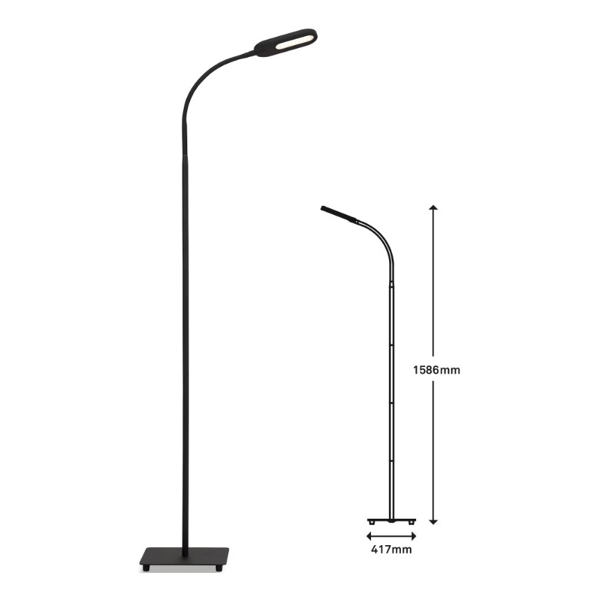 Briloner 1297-015 - LED dimmbare flexible Stehleuchte LED/6,6W/230V 3000K/4000K/6000K
