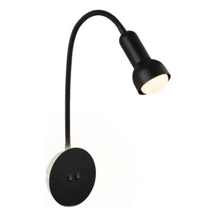Briloner 2178015 - LED Wandleuchte flexibel 1xE14/10W/230V + LED/3W schwarz