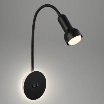 Briloner 2178015 - LED Wandleuchte flexibel 1xE14/10W/230V + LED/3W schwarz