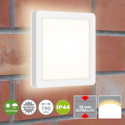 Briloner 3010-016 - LED Deckenleuchte LED/8W/230V 19x19 cm weiß IP44