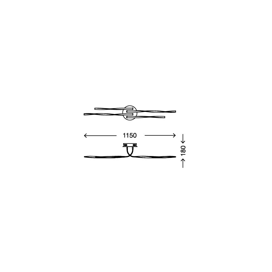 Briloner 3340-042 - LED dimmbare Deckenleuchte TWIN 4xLED/7,5W/230V