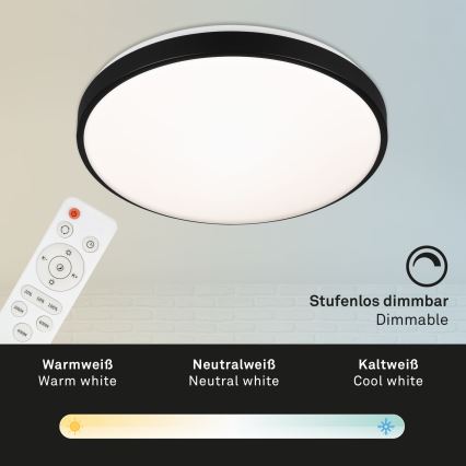 Briloner 3430-015 - LED dimmbare Deckenleuchte MANNY LED/48W/230V mit Fernbedienung