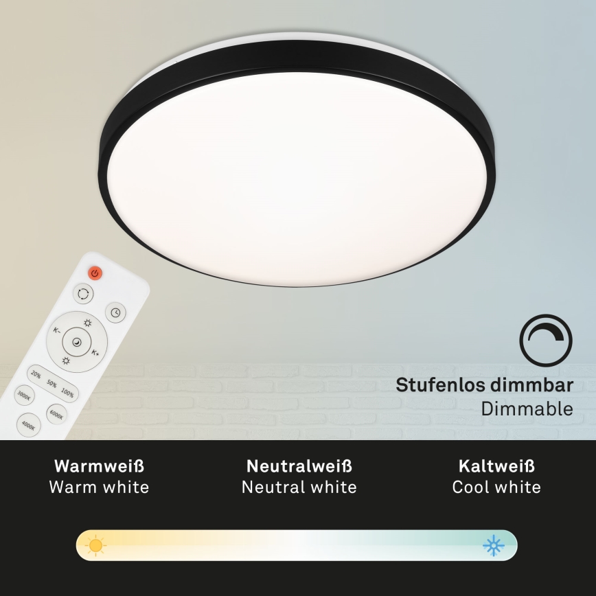 Briloner 3430-015 - LED dimmbare Deckenleuchte MANNY LED/48W/230V mit Fernbedienung