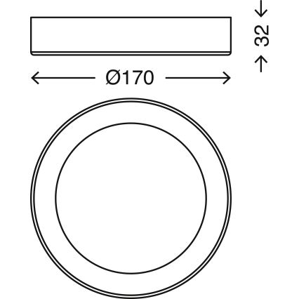 Briloner 3462-415 - LED Deckenleuchte FIRE LED/12W/230V Durchmesser 17 cm