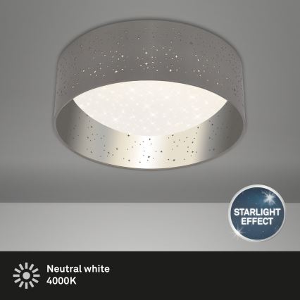 Briloner 3482014 - LED Deckenleuchte MAILA STARRY LED/12W/230V grau/silber