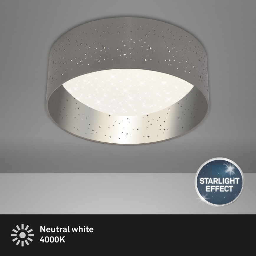 Briloner 3482014 - LED Deckenleuchte MAILA STARRY LED/12W/230V grau/silber
