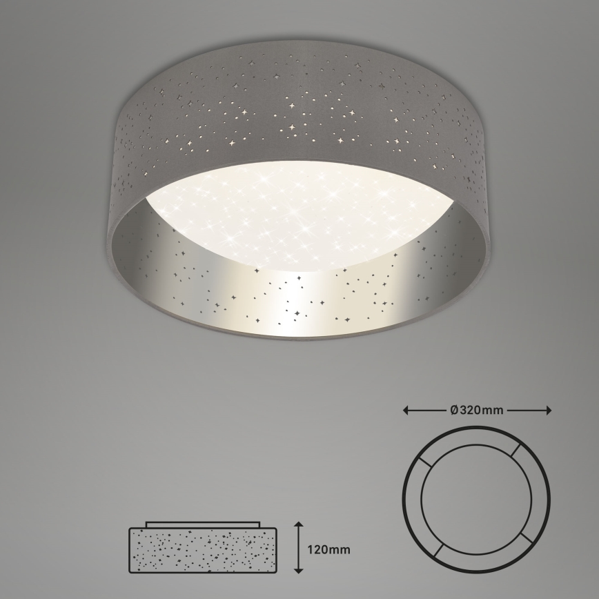 Briloner 3482014 - LED Deckenleuchte MAILA STARRY LED/12W/230V grau/silber