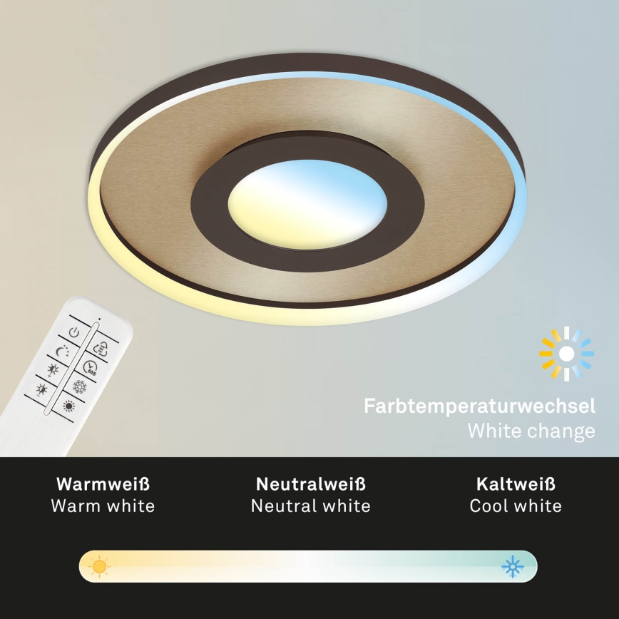 Briloner 3640017 - LED dimmbares Deckenleuchte FRAME LED/25W/230V 2700-6500K + Fernbedienung