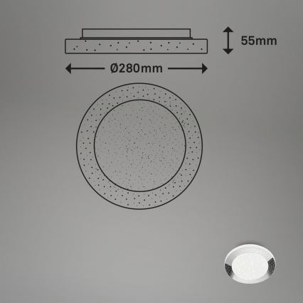 Briloner 3693-018 - LED-Deckenleuchte für Badezimmer LED/15W/230V IP44 4000K d 28 cm