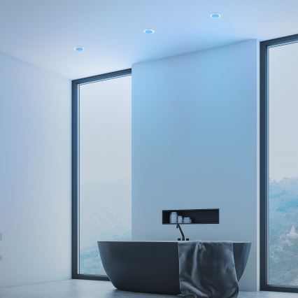 Briloner - SET 3x RGBW LED dimmbare Badezimmer-Einbauleuchte LED/4,8W/230V 3000-6500K IP65 + Fernbedienung