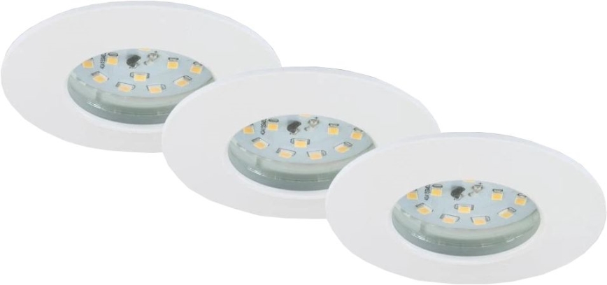 Briloner 6994-036 - 3er-Set LED-Einbauleuchten für Badezimmer, LED/5W/230V, IP44