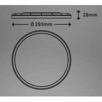 Briloner 7079-016 - LED dimmbare Deckenleuchte SLIM LED/18W/230V 2700-6500K + Fernbedienung