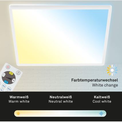 Briloner 7082-016 - LED dimmbare Deckenleuchte SLIM LED/22W/230V 2700-6500K + Fernbedienung