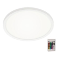 Briloner 7092-416 - Dimmbare RGBW-Deckenleuchte SLIM LED/15W/230V + Fernbedienung