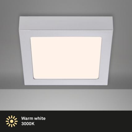 Briloner 7123-014 - LED-Deckenleuchte FIRE LED/12W/230V 3000K 17x17cm silber