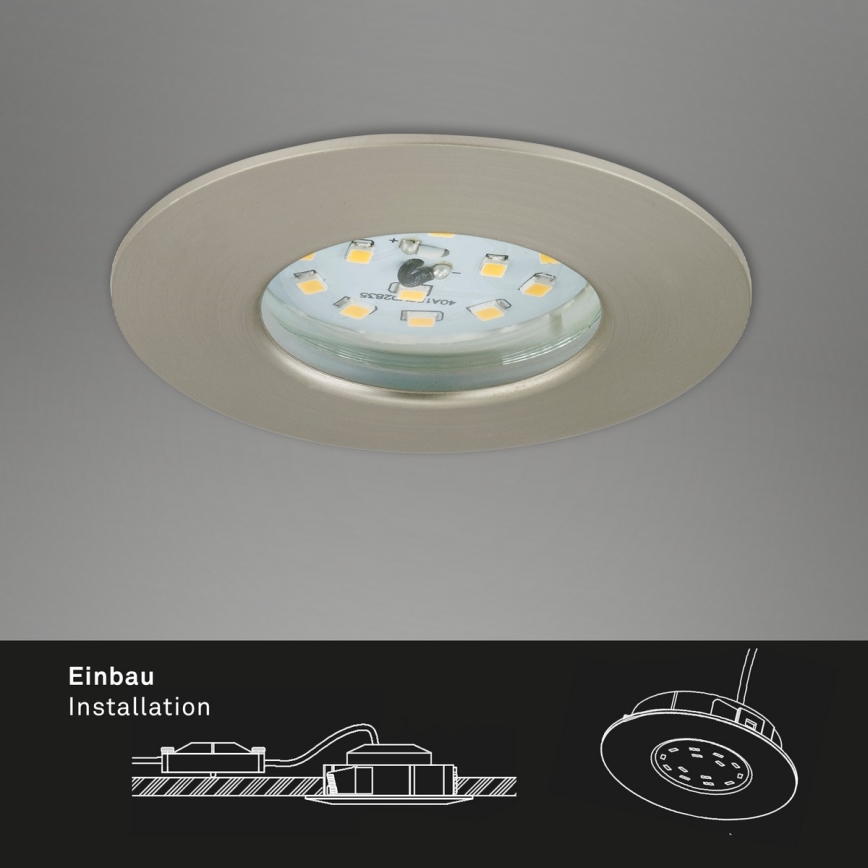 Briloner 7231-032 - SET 3x Dimmbare LED-Einbauleuchte für das Badezimmer ATTACH hell LED/5,5W/230V IP44