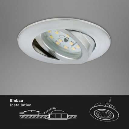Briloner 7296-019 - LED dimmbares Badezimmer-Einbauleuchte LED/6,5W/230V IP23