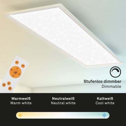 Briloner 7304-016 - Dimmbare LED-Deckenleuchte STARRY SKY LED/36W/230V 3000-6000K + Fernbedienung