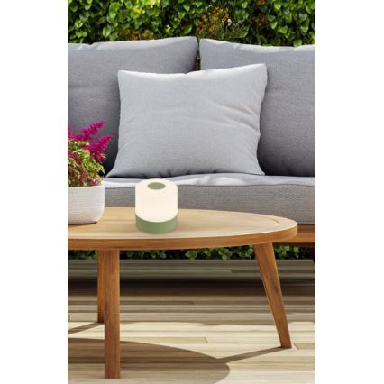 Briloner 7461019 - Dimmbare, aufladbare LED-Outdoor-Tischleuchte LED/2W/5V IP44 1200 mAh grün
