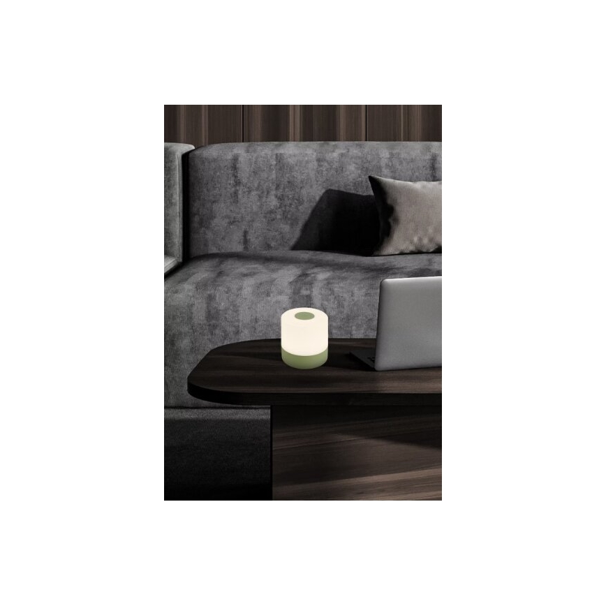 Briloner 7461019 - LED dimmbare wiederaufladbare Außen-Tischlampe LED/2W/5V IP44 1200 mAh grün