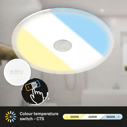 Briloner 7482019 - LED-Einbauleuchte für Badezimmer LED/14W/230V 3000/4000/6500K IP44 weiß