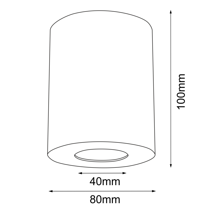 Brosline - Badezimmer-Spot 1xGU10/10W/230V IP44 schwarz