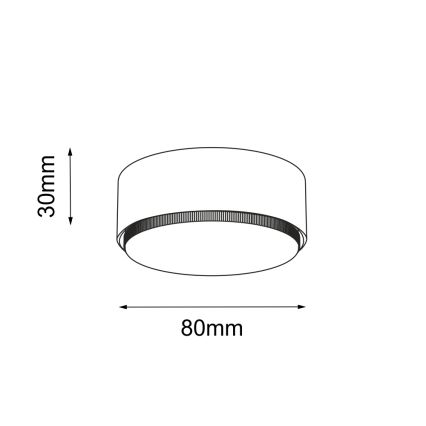 Brosline - Spotleuchte 1xGX53/9W/230V schwarz