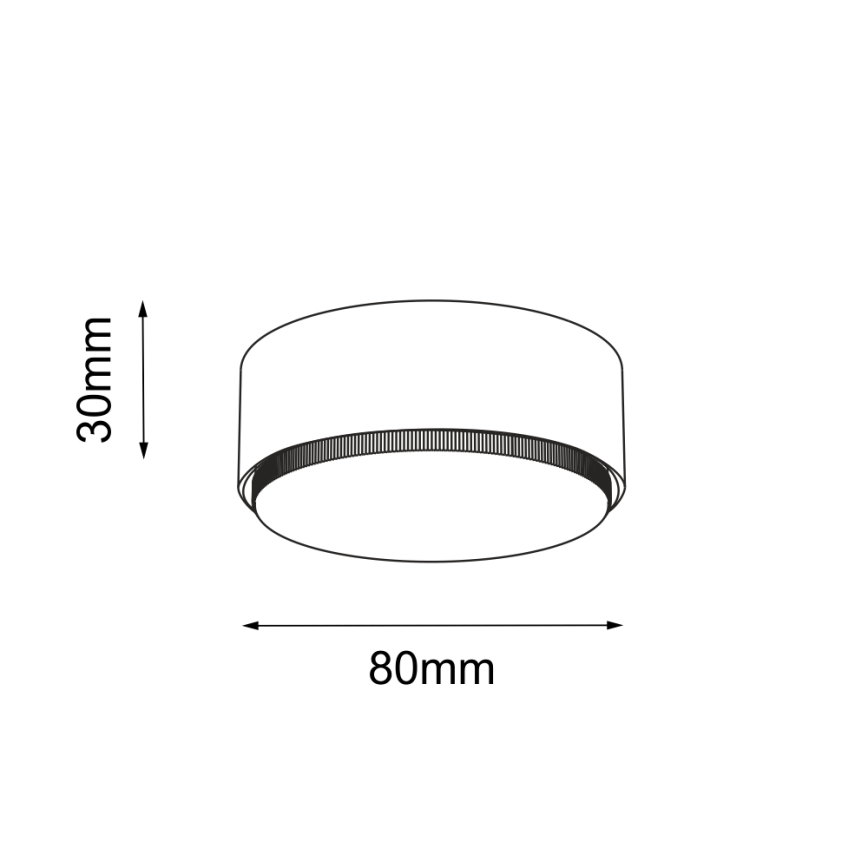 Brosline - Spotleuchte 1xGX53/9W/230V schwarz