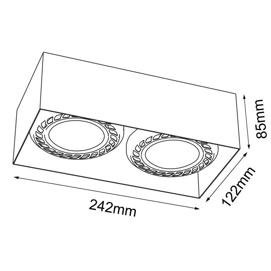 Brosline - Deckenspot 2xGU10/18W/230V weiß
