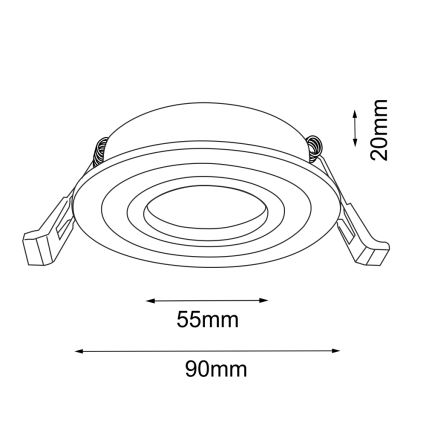 Brosline - Deckeneinbauleuchte 1xGU10/10W/230V weiß