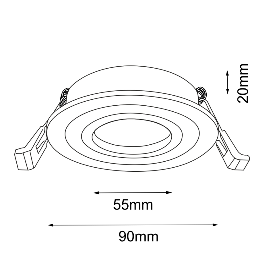 Brosline - Deckeneinbauleuchte 1xGU10/10W/230V weiß