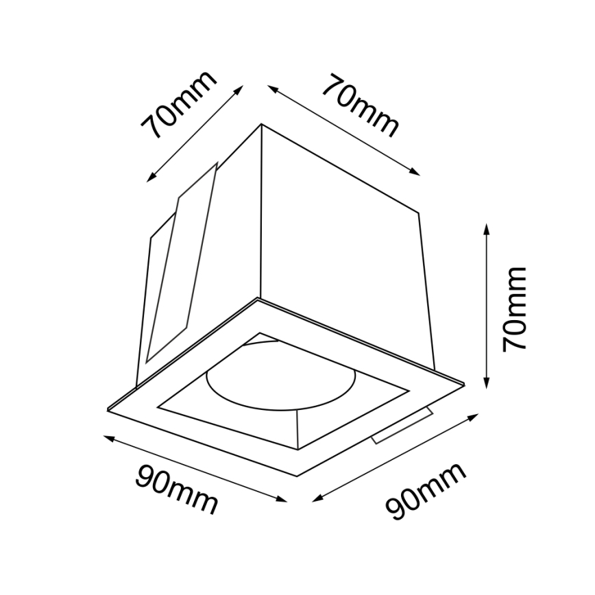 Brosline - Einbauleuchte 1xGU10/10W/230V schwarz