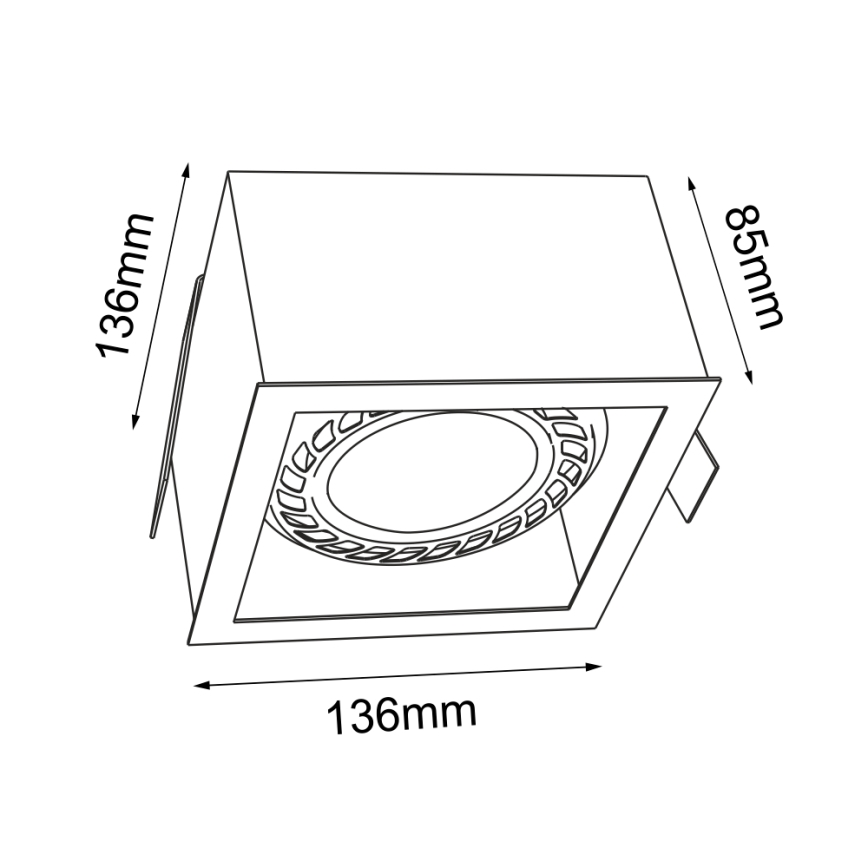Brosline - Einbaustrahler 1xGU10/18W/230V weiß