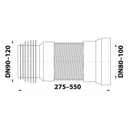 Bruckner - Flexibler Toilettenschüssel-Anschluss 27,5-55 cm weiß