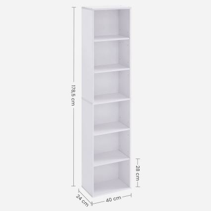 Bücherregal DOVARO weiß
