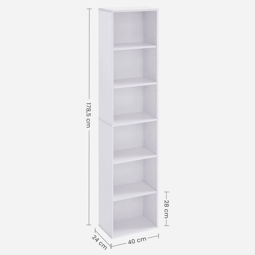 Bücherregal DOVARO weiß