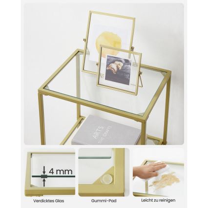 Bücherregal GLASY in Gold