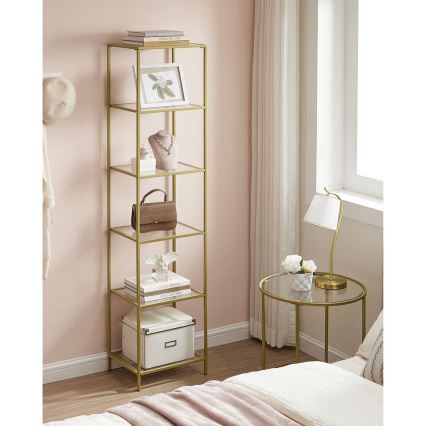 Bücherregal GLASY in Gold