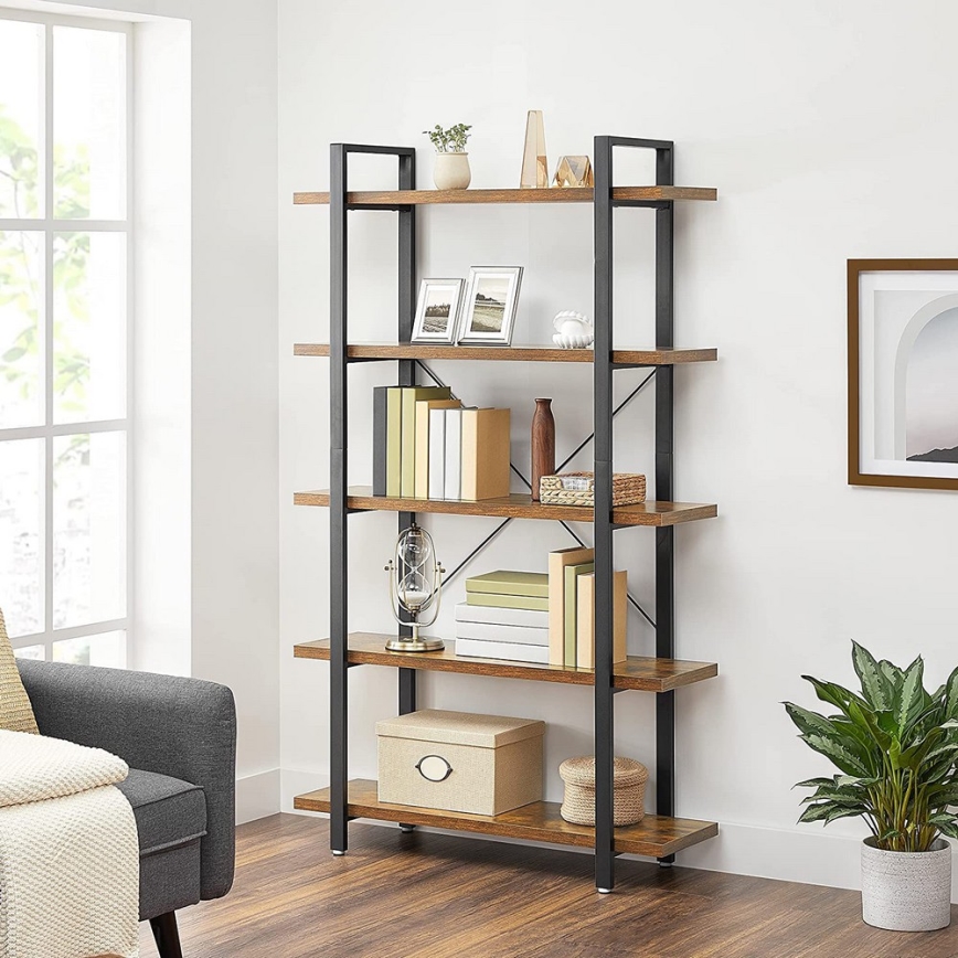 Bücherregal NAVARO braun/schwarz