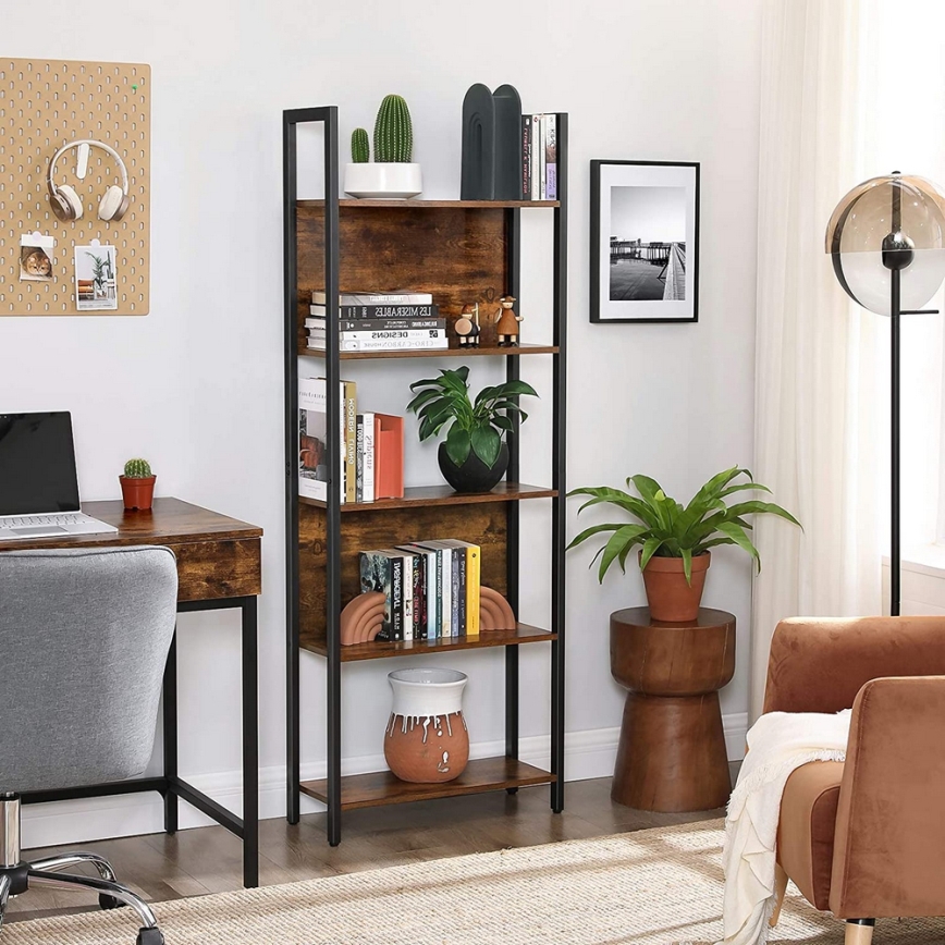 Bücherregal NAVARO braun/schwarz