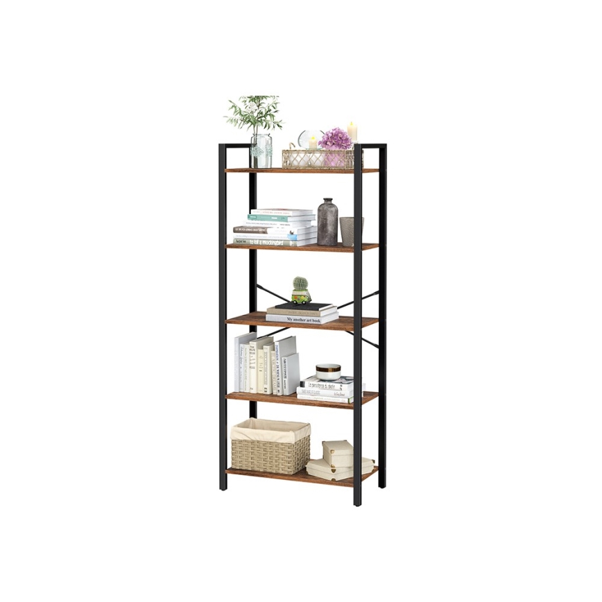 Bücherregal NAVARO Braun/Schwarz